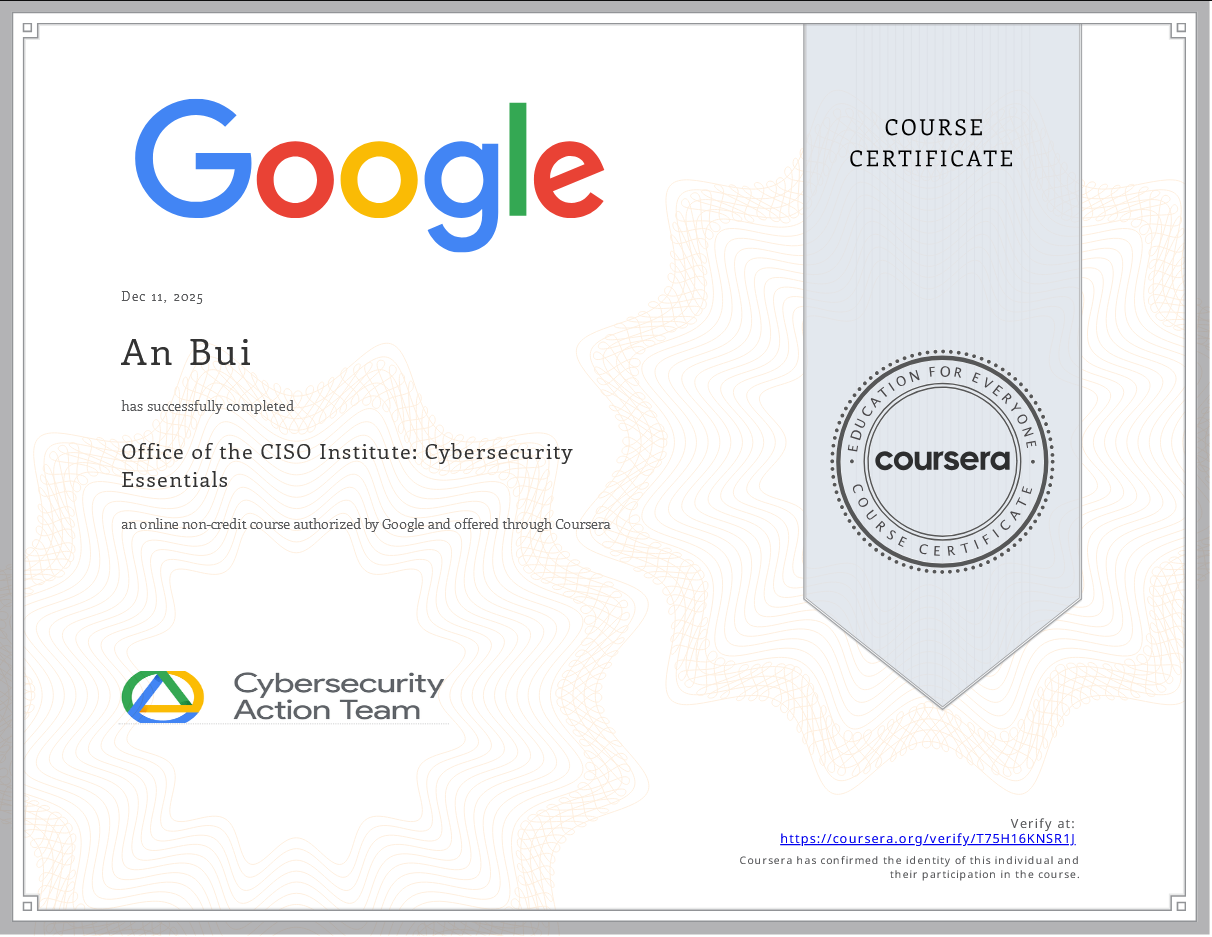 Office of the CISO Institute: Cybersecurity Essentials